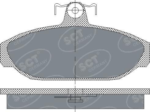 SCT-MANNOL SP 165 PR - Комплект спирачно феродо, дискови спирачки vvparts.bg