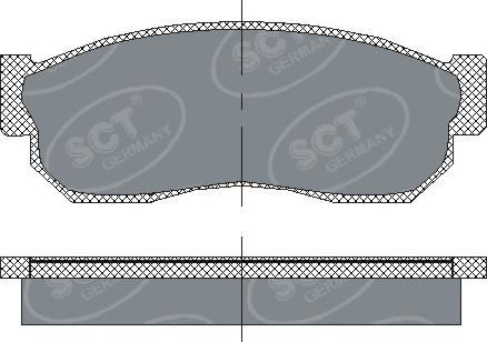 SCT-MANNOL SP 109 PR - Комплект спирачно феродо, дискови спирачки vvparts.bg