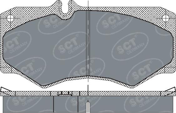 SCT-MANNOL SP 104 PR - Комплект спирачно феродо, дискови спирачки vvparts.bg