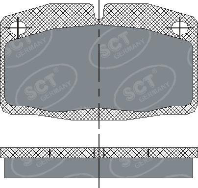 SCT-MANNOL SP 105 PR - Комплект спирачно феродо, дискови спирачки vvparts.bg