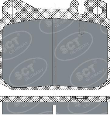 SCT-MANNOL SP103 - Комплект спирачно феродо, дискови спирачки vvparts.bg