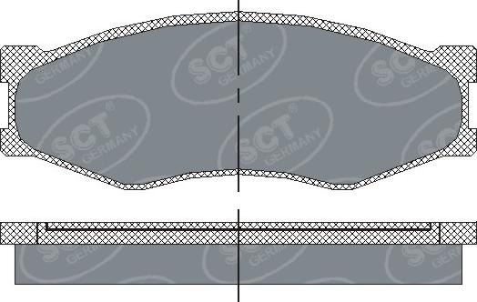 SCT-MANNOL SP 119 PR - Комплект спирачно феродо, дискови спирачки vvparts.bg