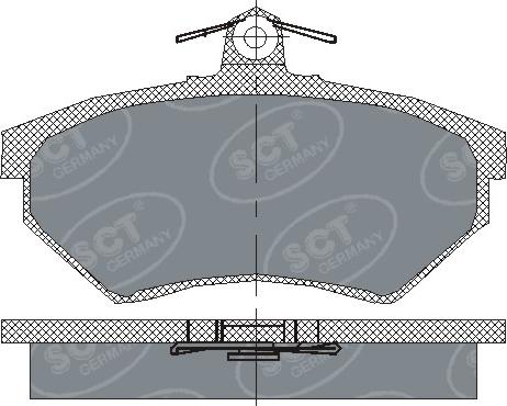 SCT-MANNOL SP 110 PR - Комплект спирачно феродо, дискови спирачки vvparts.bg