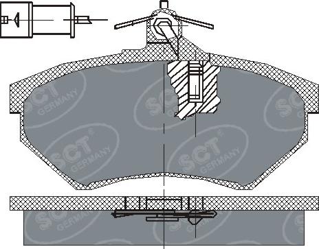 SCT-MANNOL SP 111 PR - Комплект спирачно феродо, дискови спирачки vvparts.bg