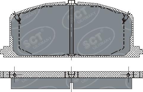 SCT-MANNOL SP 118 PR - Комплект спирачно феродо, дискови спирачки vvparts.bg
