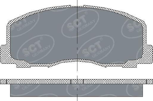 SCT-MANNOL SP117 - Комплект спирачно феродо, дискови спирачки vvparts.bg