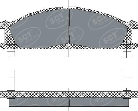 SCT-MANNOL SP 185 PR - Комплект спирачно феродо, дискови спирачки vvparts.bg