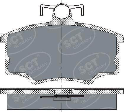 SCT-MANNOL SP 186 PR - Комплект спирачно феродо, дискови спирачки vvparts.bg