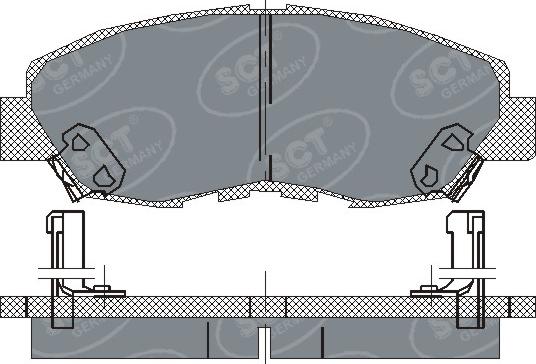 SCT-MANNOL SP 180 PR - Комплект спирачно феродо, дискови спирачки vvparts.bg