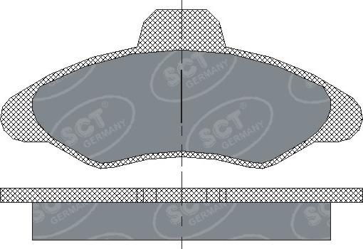 SCT-MANNOL SP 188 PR - Комплект спирачно феродо, дискови спирачки vvparts.bg