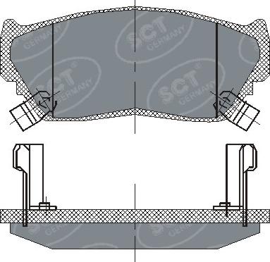 SCT-MANNOL SP 135 PR - Комплект спирачно феродо, дискови спирачки vvparts.bg