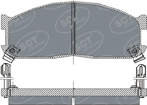 Triscan 0 986 460 020 - Комплект спирачно феродо, дискови спирачки vvparts.bg