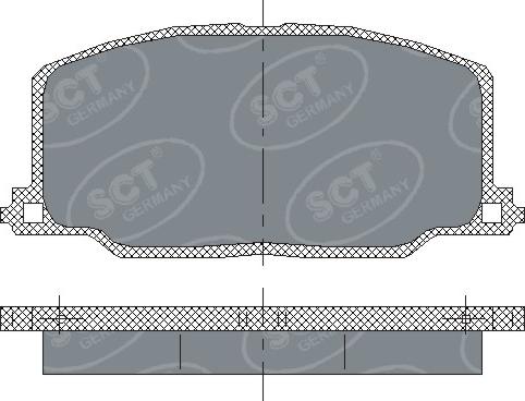 SCT-MANNOL SP 123 PR - Комплект спирачно феродо, дискови спирачки vvparts.bg