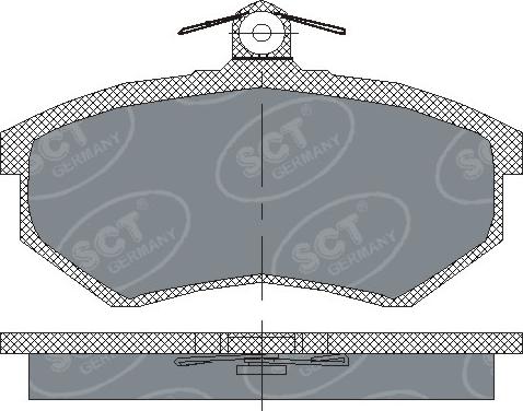 SCT-MANNOL SP 176 PR - Комплект спирачно феродо, дискови спирачки vvparts.bg