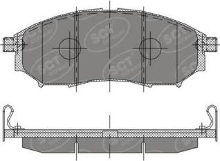 SCT-MANNOL SP390 - Комплект спирачно феродо, дискови спирачки vvparts.bg