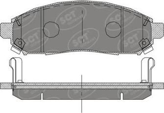 SCT-MANNOL SP 391 PR - Комплект спирачно феродо, дискови спирачки vvparts.bg