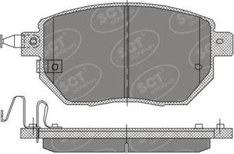 SCT-MANNOL SP 392 PR - Комплект спирачно феродо, дискови спирачки vvparts.bg