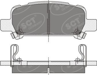 SCT-MANNOL SP 341 PR - Комплект спирачно феродо, дискови спирачки vvparts.bg