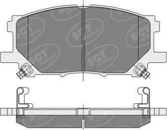 SCT-MANNOL SP 348 PR - Комплект спирачно феродо, дискови спирачки vvparts.bg