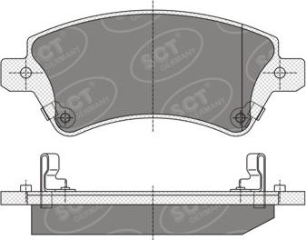 SCT-MANNOL SP 351 PR - Комплект спирачно феродо, дискови спирачки vvparts.bg