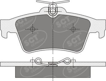 SCT-MANNOL SP 357 - Комплект спирачно феродо, дискови спирачки vvparts.bg