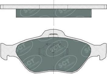 SCT-MANNOL SP 363 PR - Комплект спирачно феродо, дискови спирачки vvparts.bg