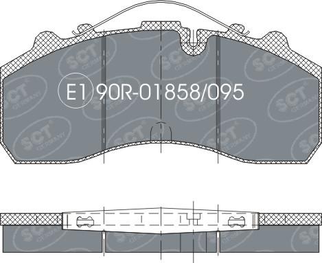 SCT-MANNOL SP 305 PR - Комплект спирачно феродо, дискови спирачки vvparts.bg