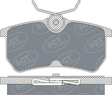 SCT-MANNOL SP 306 PR - Комплект спирачно феродо, дискови спирачки vvparts.bg