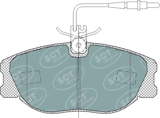 SCT-MANNOL SP 317 PR - Комплект спирачно феродо, дискови спирачки vvparts.bg