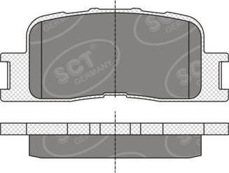 SCT-MANNOL SP 334 PR - Комплект спирачно феродо, дискови спирачки vvparts.bg