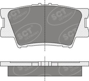 SCT-MANNOL SP336 - Комплект спирачно феродо, дискови спирачки vvparts.bg