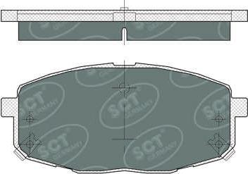 SCT-MANNOL SP374 - Комплект спирачно феродо, дискови спирачки vvparts.bg