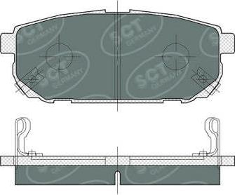 SCT-MANNOL SP 372 PR - Комплект спирачно феродо, дискови спирачки vvparts.bg