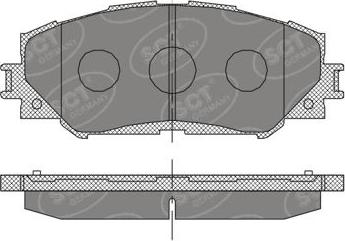 SCT-MANNOL SP 377 - Комплект спирачно феродо, дискови спирачки vvparts.bg