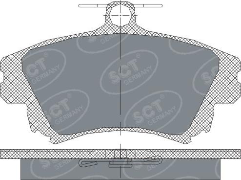 SCT-MANNOL SP240 - Комплект спирачно феродо, дискови спирачки vvparts.bg