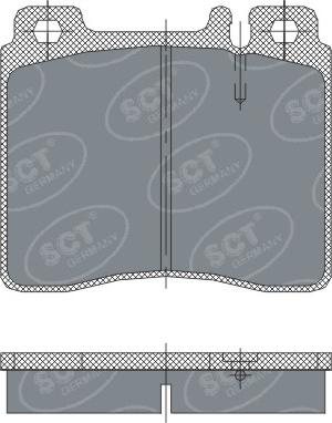 SCT-MANNOL SP 256 PR - Комплект спирачно феродо, дискови спирачки vvparts.bg