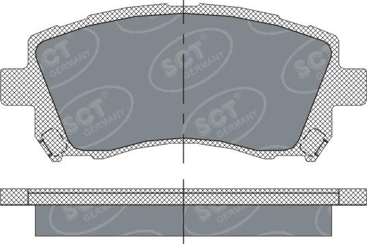 SCT-MANNOL SP 258 PR - Комплект спирачно феродо, дискови спирачки vvparts.bg