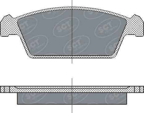 SCT-MANNOL SP 264 PR - Комплект спирачно феродо, дискови спирачки vvparts.bg