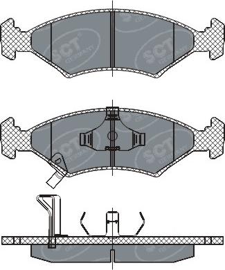 SCT-MANNOL SP 266 PR - Комплект спирачно феродо, дискови спирачки vvparts.bg