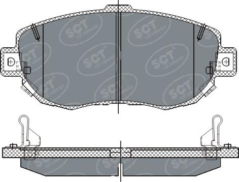 SCT-MANNOL SP261 - Комплект спирачно феродо, дискови спирачки vvparts.bg