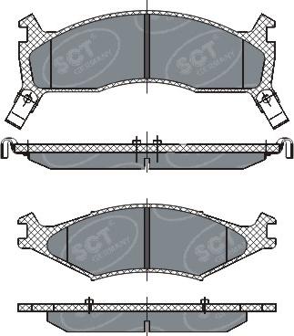 SCT-MANNOL SP 267 PR - Комплект спирачно феродо, дискови спирачки vvparts.bg