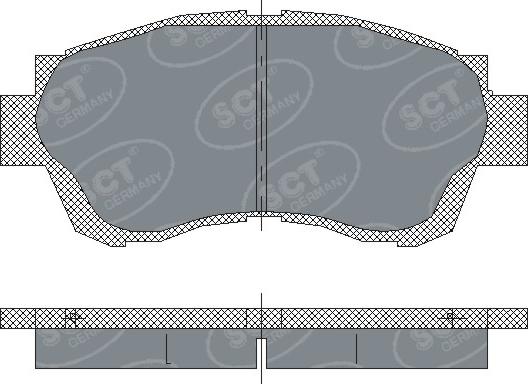 SCT-MANNOL SP 209 PR - Комплект спирачно феродо, дискови спирачки vvparts.bg