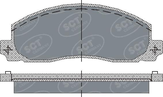 SCT-MANNOL SP 208 PR - Комплект спирачно феродо, дискови спирачки vvparts.bg