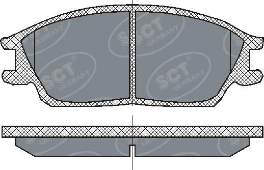 SCT-MANNOL SP 207 - Комплект спирачно феродо, дискови спирачки vvparts.bg