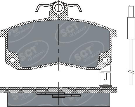 SCT-MANNOL SP 216 - Комплект спирачно феродо, дискови спирачки vvparts.bg