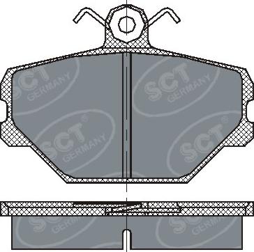 SCT-MANNOL SP 217 - Комплект спирачно феродо, дискови спирачки vvparts.bg