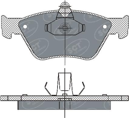 SCT-MANNOL SP 285 PR - Комплект спирачно феродо, дискови спирачки vvparts.bg