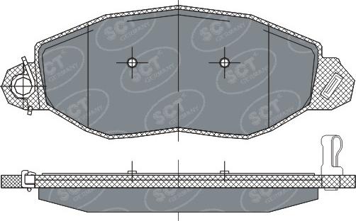 SCT-MANNOL SP 281 PR - Комплект спирачно феродо, дискови спирачки vvparts.bg