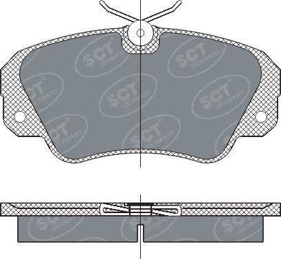 SCT-MANNOL SP 287 PR - Комплект спирачно феродо, дискови спирачки vvparts.bg