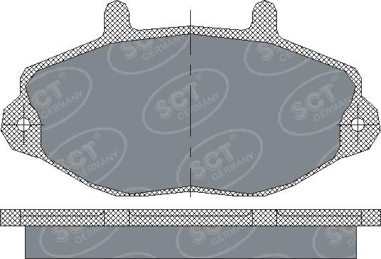 SCT-MANNOL SP223 - Комплект спирачно феродо, дискови спирачки vvparts.bg